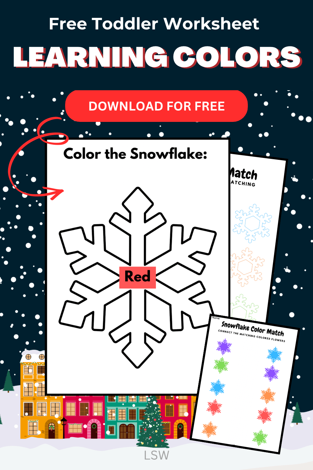 Snowflake Color Match&nbsp;Worksheet