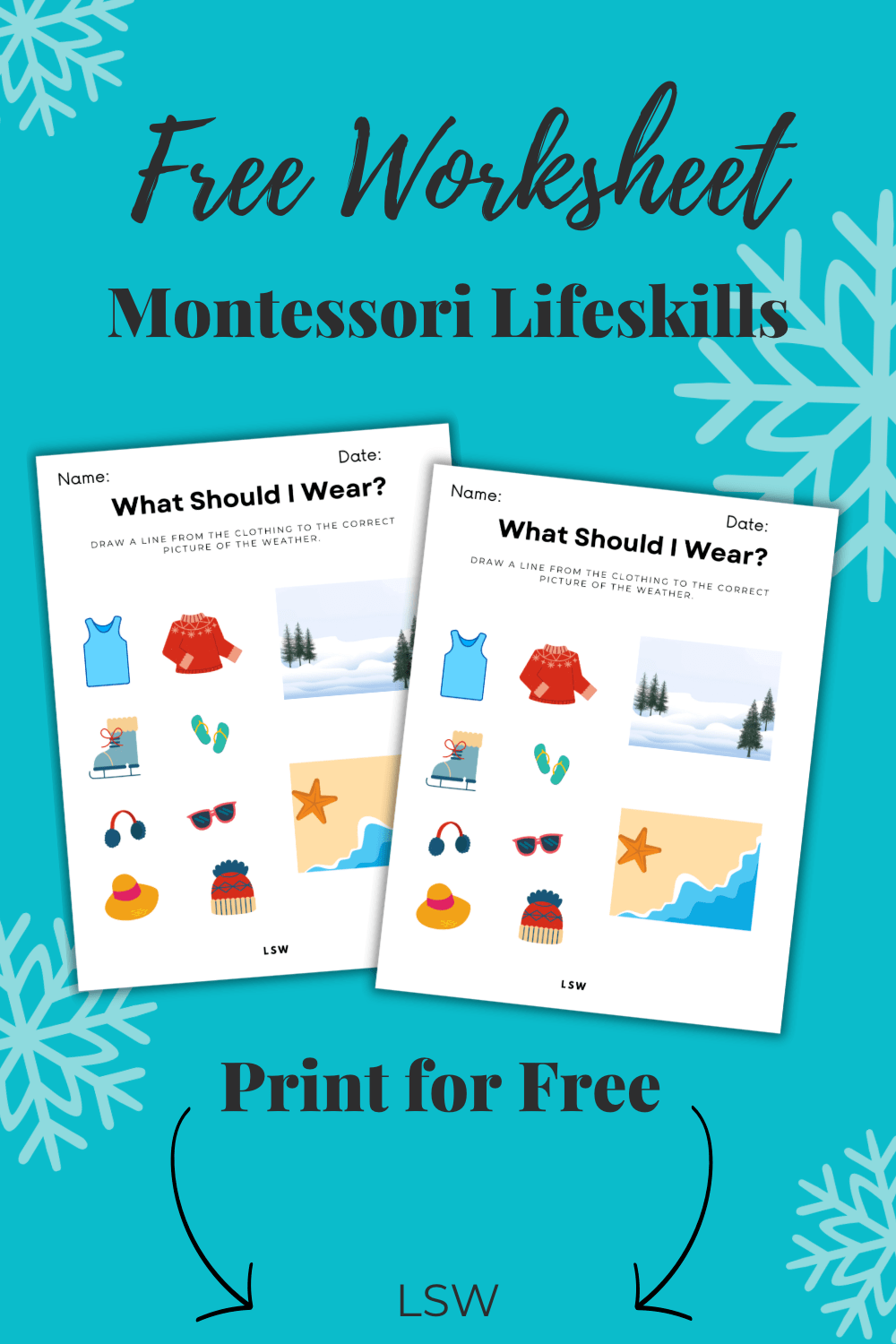 Montessori Life Skills: Clothing&nbsp;Worksheet
